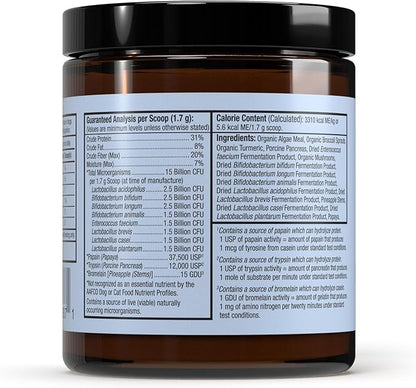 Bark & Whiskers Probiotics + Enzymes - Supports Digestive Health & Immune System - Probiotic Supplement for Cats & Dogs - 60 Scoops