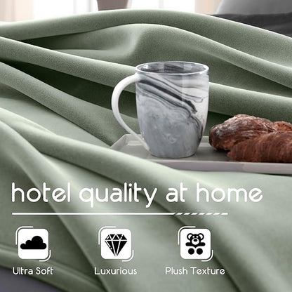 Vellux 1B05556 Orignal Full/Queen Moss Blanket, Green (Pack of 2)