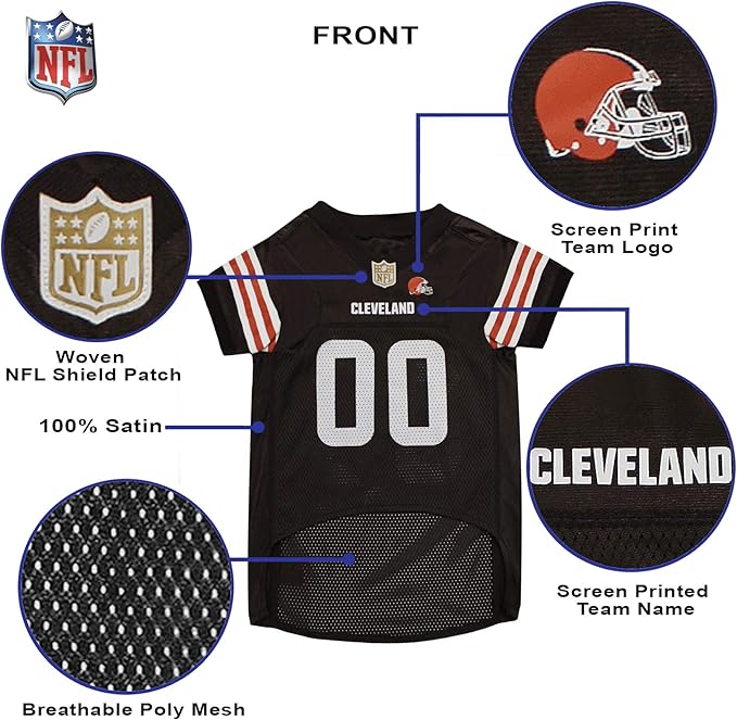 NFL Cleveland Browns Dog Jersey - Medium, Football Jersey Costume for Dogs