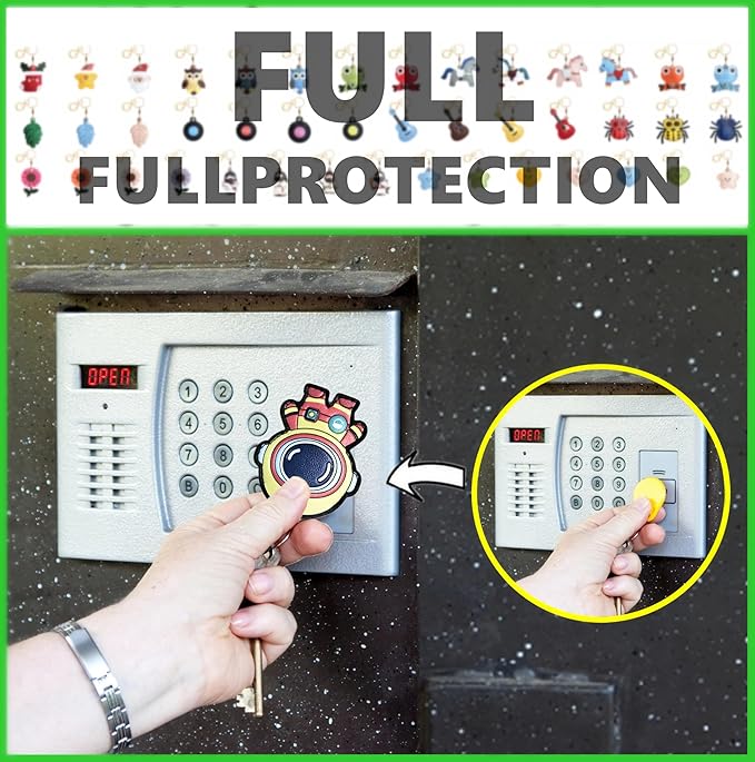 Leather Keychain Holder Case Compatible with AirTag,Cute Protective Cover with Keyring,Anti-Scratch Finder GPS Tracker Case for Wallet Keys,bag,pets,Backpack(Astronaut Yellow)