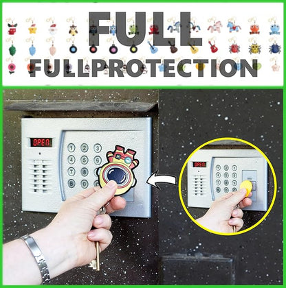 Leather Keychain Holder Case Compatible with AirTag,Cute Protective Cover with Keyring,Anti-Scratch Finder GPS Tracker Case for Wallet Keys,bag,pets,Backpack(Astronaut Yellow)