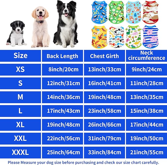 8PCS/Pack Dog Shirts Male for Small Dog Boy Sleeveless T Shirts Soft Stretchy Cats Doggie Puppy Tank Top Tee Vest