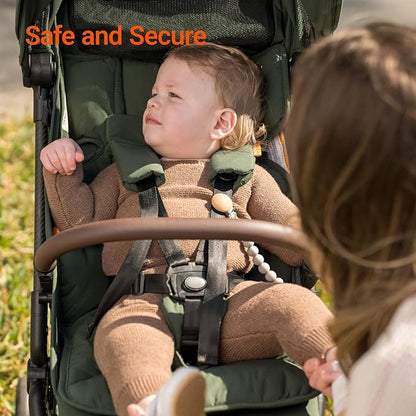 MAMAZING Ultra Air Lightweight Baby Travel Stroller with Carbon Fiber Frame, Compact & Airplane-Friendly, One-Handed Fold, 11.6 lbs, Perfect for Toddlers, Green