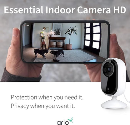 Arlo Essential Security Cameras Wireless Outdoor 1080p HD (2nd Gen, 2023 Release) - Battery Power, Person Recognition, Package Detection, Animated Preview, 1-Month Trial of Secure Plan, 1 Cam, White