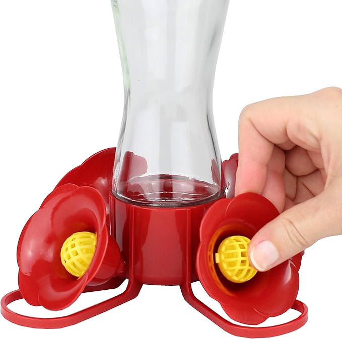 Perky-Pet Replacement Bee Guards for Hummingbird Feeders - Keep Bees Out of Nectar - 205Y - Yellow Replacement Bee Guards - For Models 203CPBN, 203CPBR, 204CP-4, 403CP - 4 Pack