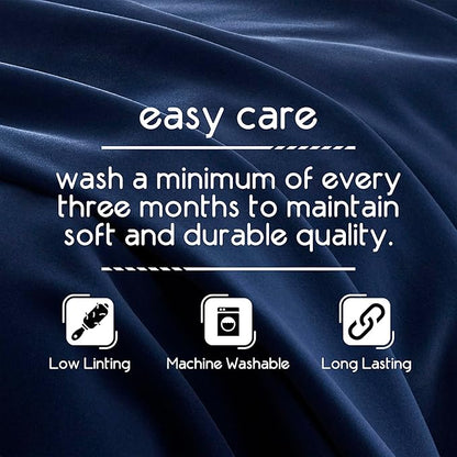 Vellux Original Queen Blanket - Soft Nylon Insulated Blanket for Bed Couch - Lightweight Machine Washable All Season - Pet Friendly Durable Wont Pill or Lint - 90x90 – Navy