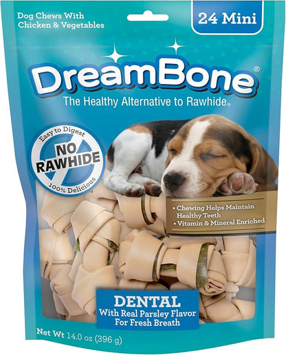 DreamBone Dental Chews, Rawhide-Free Chews for Dogs, Maintain Fresh Breath and Clean Healthy Teeth