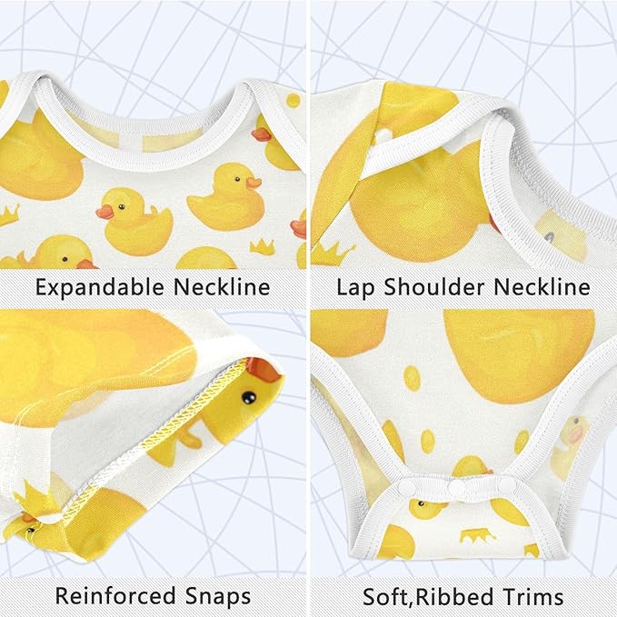 Bright Emotions Raccoons Baby Short Sleeve Bodysuits Romper Unisex Infant Outfit Wrapping Clothes for Boy Girl kids 3M