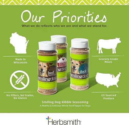 Herbsmith Kibble Seasoning – Freeze Dried Beef – Dog Food Topper for Picky Eaters - 4.5oz