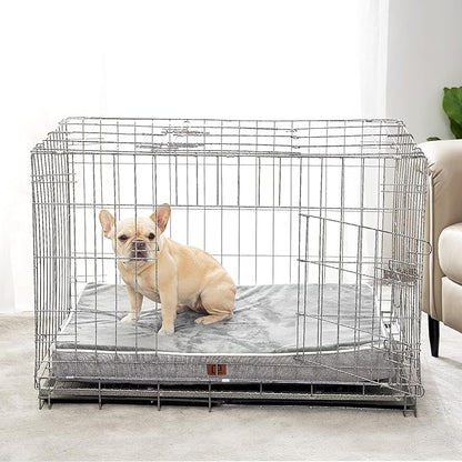 EHEYCIGA Waterproof Dog Bed Memory Foam 36x27, Orthopedic Dog Beds Mat for Large Dogs with Removable Cover, Grey