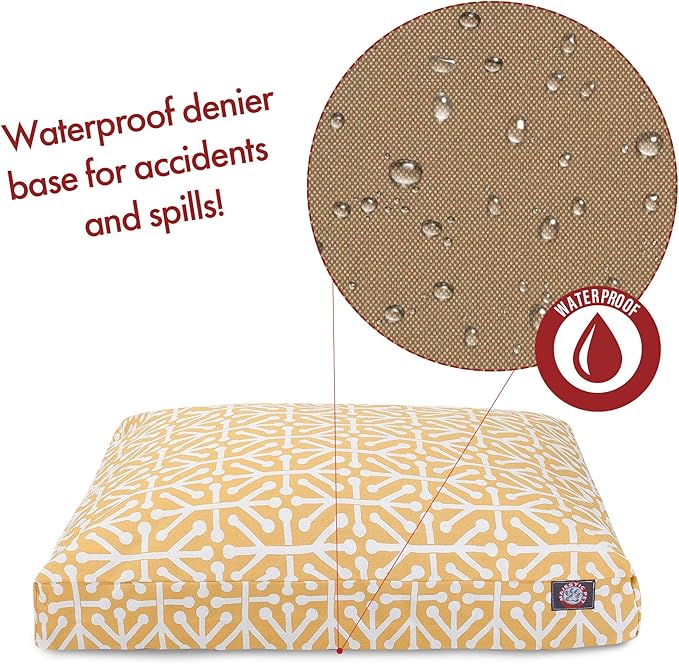 Citrus Aruba Large Rectangle Indoor Outdoor Pet Dog Bed With Removable Washable Cover By Majestic Pet Products
