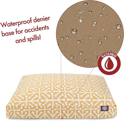 Citrus Aruba Large Rectangle Indoor Outdoor Pet Dog Bed With Removable Washable Cover By Majestic Pet Products