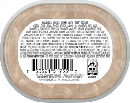 Nature’s Recipe Grain Free Wet Dog Food, Chicken & Venison Recipe, 2.75 Ounce Cup (Pack of 12)