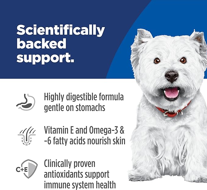 Hill's Science Diet Adult Sensitive Stomach & Skin Small Bites Dry Dog Food, Chicken, 4 lb. Bag