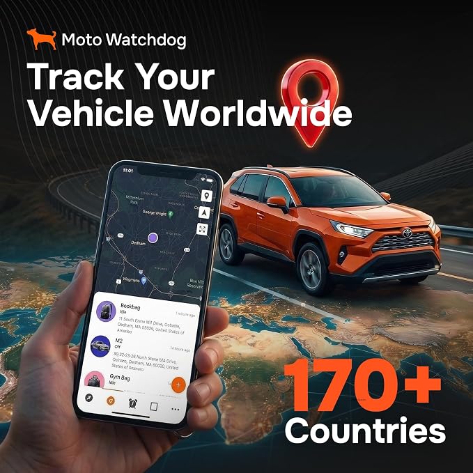 Wired GPS Tracker for Vehicles, No Subscription, No Monthly Fee | Real-Time Location, Easy Installation, Speeding Monitoring, Route History, Geofence, for Fleets & Families