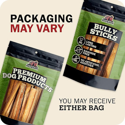 Redbarn Pet Products 12" Bully Sticks Pet Chew Treat, 2-Count, Pack of 18