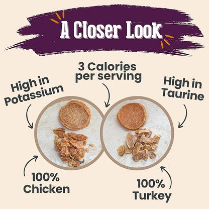 Farm To Pet Cat Treat Crumbles | Single Ingredient Chicken and Turkey, Chicken Snacks - Healthy Treats for Indoor Cats| Kitten Treats - Cat Products (Mix with Wet/Dry Food)