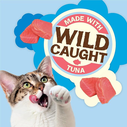 Purina Friskies Natural Cat Treats, Party Mix Natural Yums With Wild Tuna - (Pack of 10) 2.1 oz. Pouches