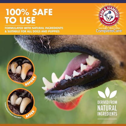 Arm & Hammer Complete Care Enzymatic Puppy Toothpaste, Peanut Butter Flavor, Enzymatic Dog Toothpaste for Puppies, Baking Soda + Calcium Formula, 6.2oz - 48 Pack