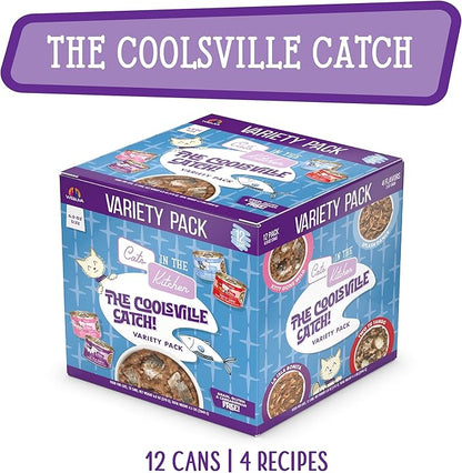 Weruva Cats in The Kitchen, The Coolsville Catch! Variety Pack, 6oz Can (Pack of 12)