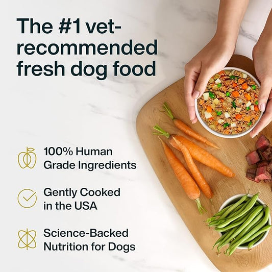 JustFoodForDogs Pantry Fresh Wet Dog Food Variety Pack, Complete Meal or Dog Food Topper, Beef, Chicken, & Turkey Human Grade Dog Food Recipes - 12.5 oz (Pack of 6)