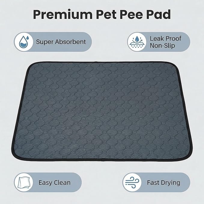 2 Pack Guinea Pig Cage Liners - Washable Guinea Pig Pee Pads, Waterproof Reusable & Anti Slip Guinea Pig Bedding Fast and Super Absorbent Pee Pad for Small Animals Rabbit Hamster Rat