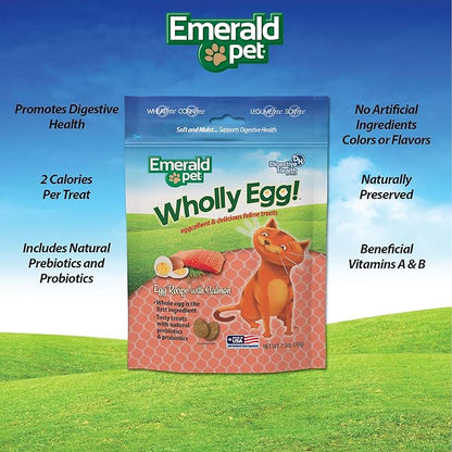 Emerald Pet Wholly Egg Cat Treats (Salmon)