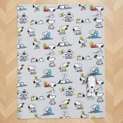 Snoopy Peanuts® Dog Blanket & Pillow Set, 40x50, Machine Washable Super Soft Cozy Throw for Pets & Cats (Officially Licensed Product) by Franco Pet