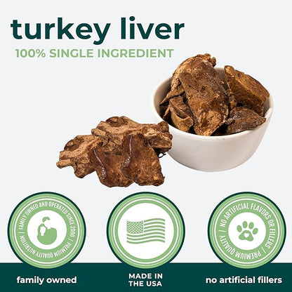 Momentum Carnivore Nutrition Freeze-Dried Turkey Liver Cat Treats – Single-Ingredient, High-Protein, All-Natural, Grain-Free, Naturally Flavorful & Lean – Made in USA – 1.9 oz Bag