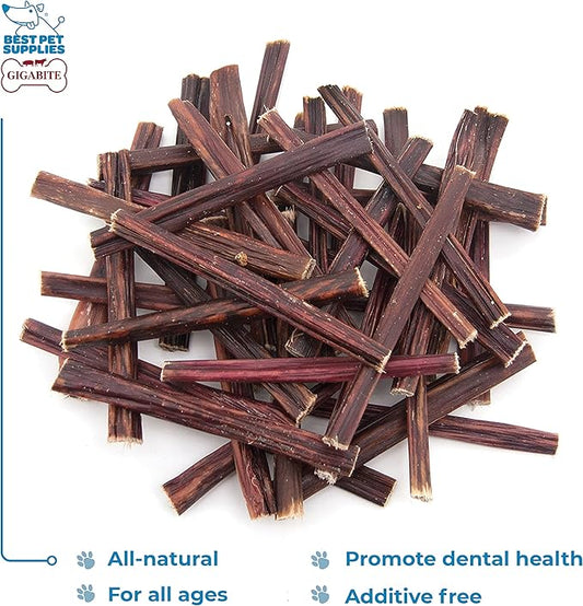 GigaBite Beef Esophagus Dog Treats - Natural Gullet Sticks for Dogs, High Protein Single Ingredient Dog Chews, Rawhide Free Dental Dog Treats for All Dog Breeds - Sticks (6 Inch), Pack of 35