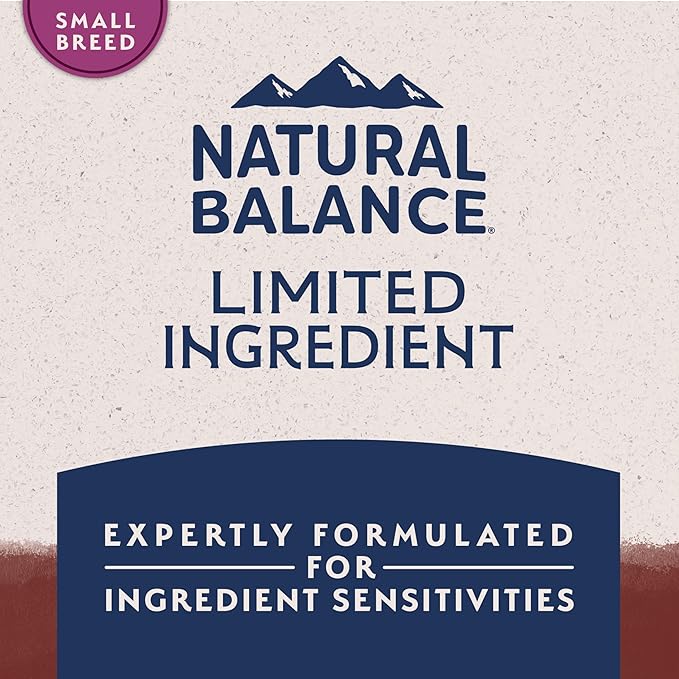 Natural Balance Limited Ingredient Small-Breed Adult Dry Dog Food with Healthy Grains, Beef & Brown Rice, 12 Pound (Pack of 1)