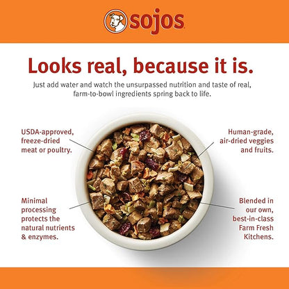 SOJOS Complete Beef Recipe Dehydrated Dog Food, 1.75 lb, Yellow