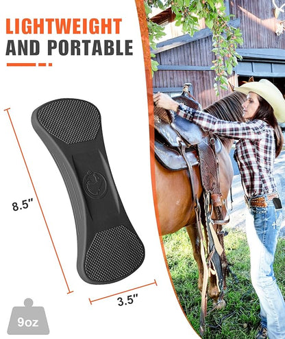 Shedding Blade for Horses Tool - Horse Brush for Deshedding Grooming Bathing, Multi-Functional Rubber Grooming Kit for Horses, Dogs, Cows and Goats（Black）