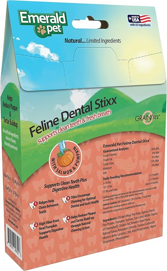 Emerald Pet Feline Dental Stixx (Salmon)