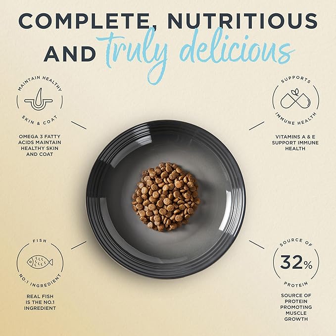 Reveal Natural Adult Dry Cat Food, High Protein, Grain Free with Added Vitamins & Minerals, Complete & Balanced Nutrition for Cats, Whitefish Recipe (7 Pound Bag)