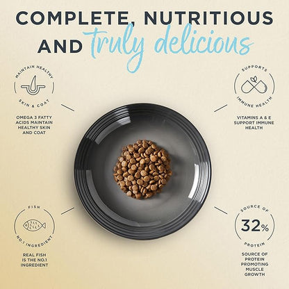 Reveal Natural Adult Dry Cat Food, High Protein, Grain Free with Added Vitamins & Minerals, Complete & Balanced Nutrition for Cats, Whitefish Recipe (7 Pound Bag)
