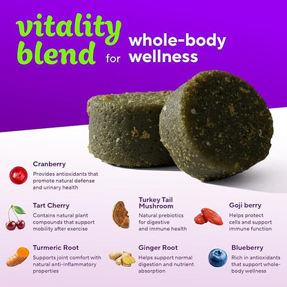 VitaFusion Dog Hip and Joint Supplement Glucosamine, Chondroitin, MSM, Omega-3 & Green-Lipped Mussel, Superfoods Blend. Flexibility and Cartilage Health. Wellness for Puppies to Senior Dogs,120 Chews.