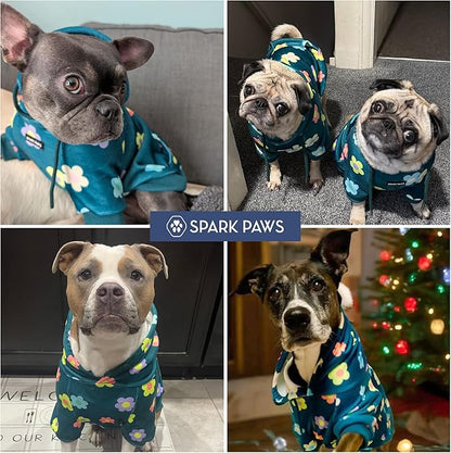 Spark Paws Dog Hoodie – Premium Dog Sweater for Small, Medium, and Large Dogs | Warm Outfits for French Bulldogs, Pitbull, Puppy, Winter Jacket Alternative - Daisy - 3XL