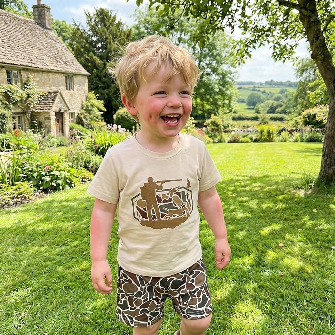 Toddler Baby Boy Clothes 6 12 18 24 Months Summer Outfit Short Sleeve T-Shirt Tops Camo Shorts Set 2T 3T 4T