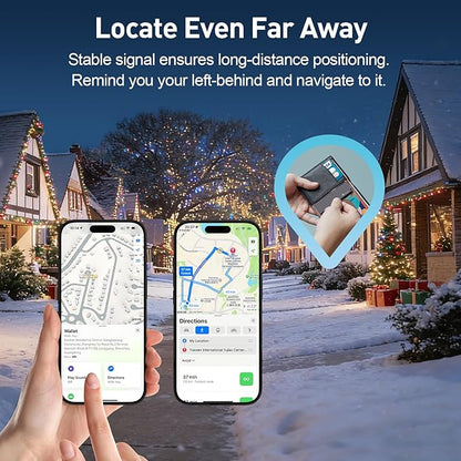 2026 Apple MFi Certified Wallet Tracker Smart Card for Find My iPhone Ultra Thin Air Tracker Tag for Travel, 5 Years+ Staying Power, IP69 Waterproof, Key Finder & Item Locator for Keys, Bags, Passport