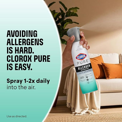 Clorox PURE Allergen Neutralizer Daily Air Spray, Clean Breeze, 8 Ounces