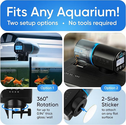 Automatic Fish Feeder for Aquarium - New Generation 2026, Auto Food Dispenser with Timer for Small Tank, Big Aquariums & Pond (Blue)