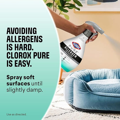 Clorox PURE Allergen Neutralizer Fabric and Carpet Spray, Clean Breeze, 26 Fluid Ounces