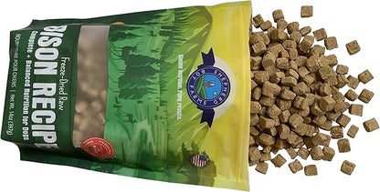 Shepherd Boy Farms Freeze Dried Raw Dog Food, Bison Recipe, All Natural, No Synthetics, Made in USA with Goat's Milk & Organic Produce, High Protein, Complete Meal (14oz)