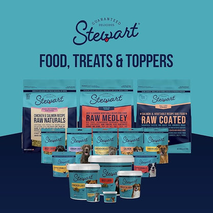 Stewart 100% Chicken Breast Dog Treats, 3 oz Tub, ~55 Pieces, Freeze Dried Raw, Single Ingredient, 74% Protein Training Treats or Meal Topper, Grain Free, Gluten Free