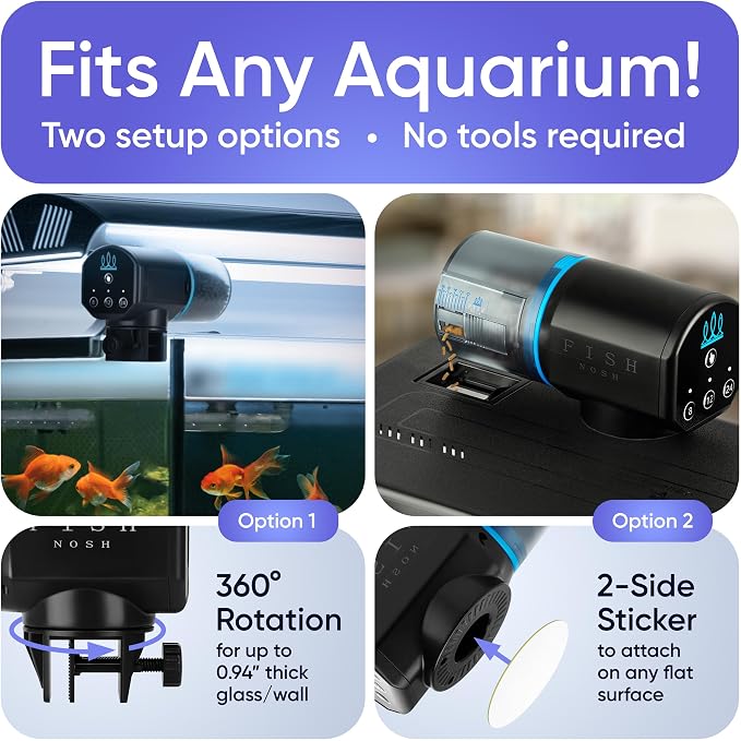 Automatic Fish Feeder for Aquarium - New Generation 2026, Auto Food Dispenser with Timer for Small Tank, Big Aquariums & Pond, Model-ML