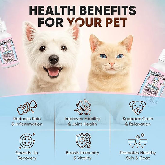 Hippie Dawg Smallz Hemp Oil for Small Dogs (5-25 lbs) - Advanced Hip and Joint Support with Glucosamine, Collagen, Bromelain & Omega 3 6 9 - Natural Pet Tincture for Mobility & Comfort - 1oz
