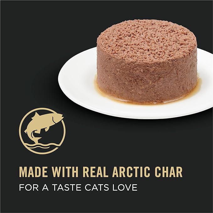 Purina Pro Plan Sensitive Skin and Stomach Cat Food Wet Pate, Sensitive Skin and Stomach Arctic Char Entree - (Pack of 24) 3 oz. Pull-Top Cans