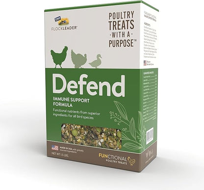 FlockLeader Defend, Functional Poultry Treats for Immune Support, 1.5 lb