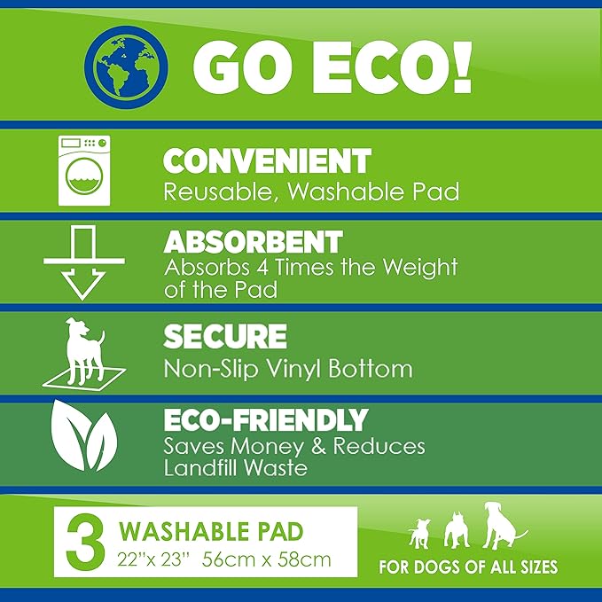 Four Paws Wee-Wee Premium Patch Reusable Pee Pad for Dogs, Premium Patch (Washable Pad) 24.5" x 25.7" (1 Count)